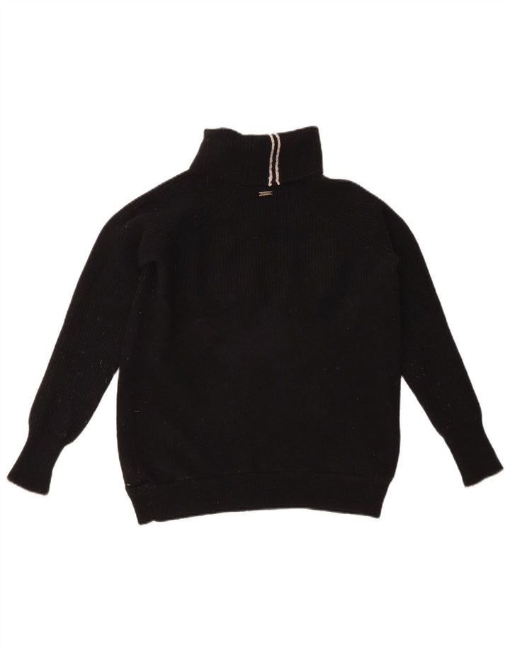 JOULES maglione maglione da donna con collo alto UK 8 piccolo nero