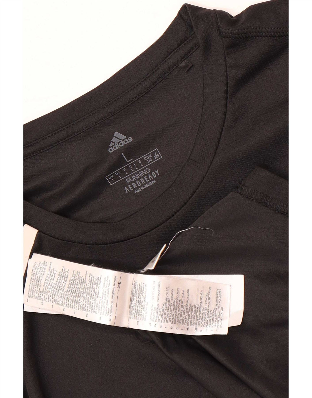 Maglietta Adidas Aeroready da uomo, grande, in poliestere nero