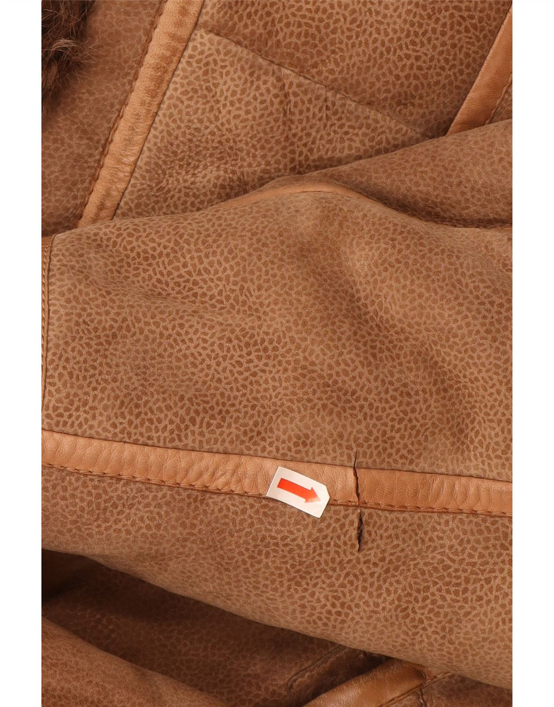 Cappotto in shearling da donna VINTAGE UK 16 grande stampa animalier marrone