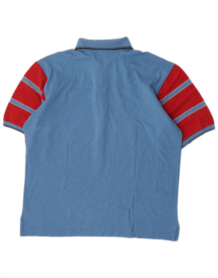 Polo grafica da uomo Paul & Shark in cotone color block blu medio