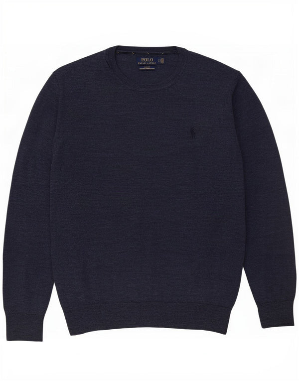 Polo Ralph Lauren Maglione da uomo slim fit girocollo maglione piccolo blu navy