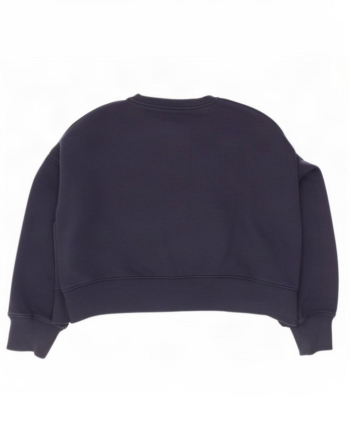 Felpa oversize con grafica corta Nike da donna UK 14 medio blu navy