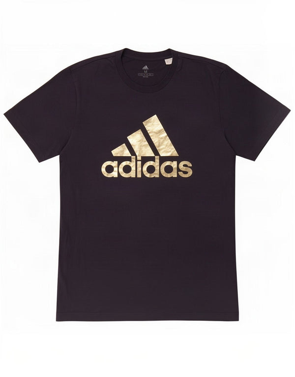 T-shirt grafica da uomo Adidas Top in cotone blu navy medio
