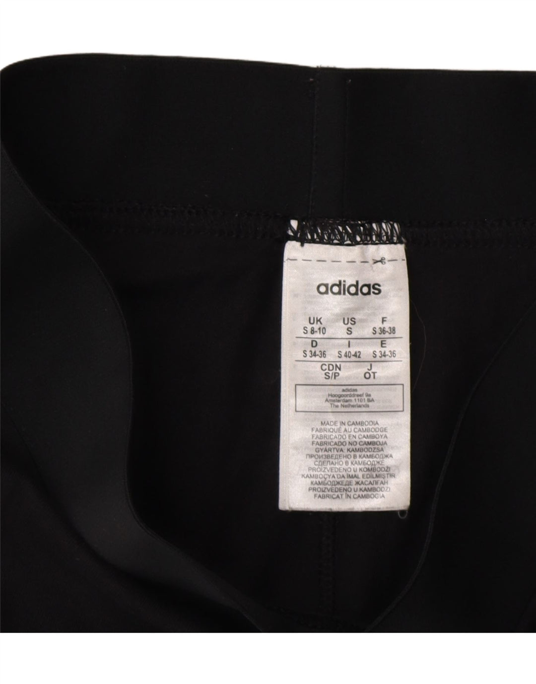 Leggings da donna ADIDAS UK 8/10 piccolo cotone nero