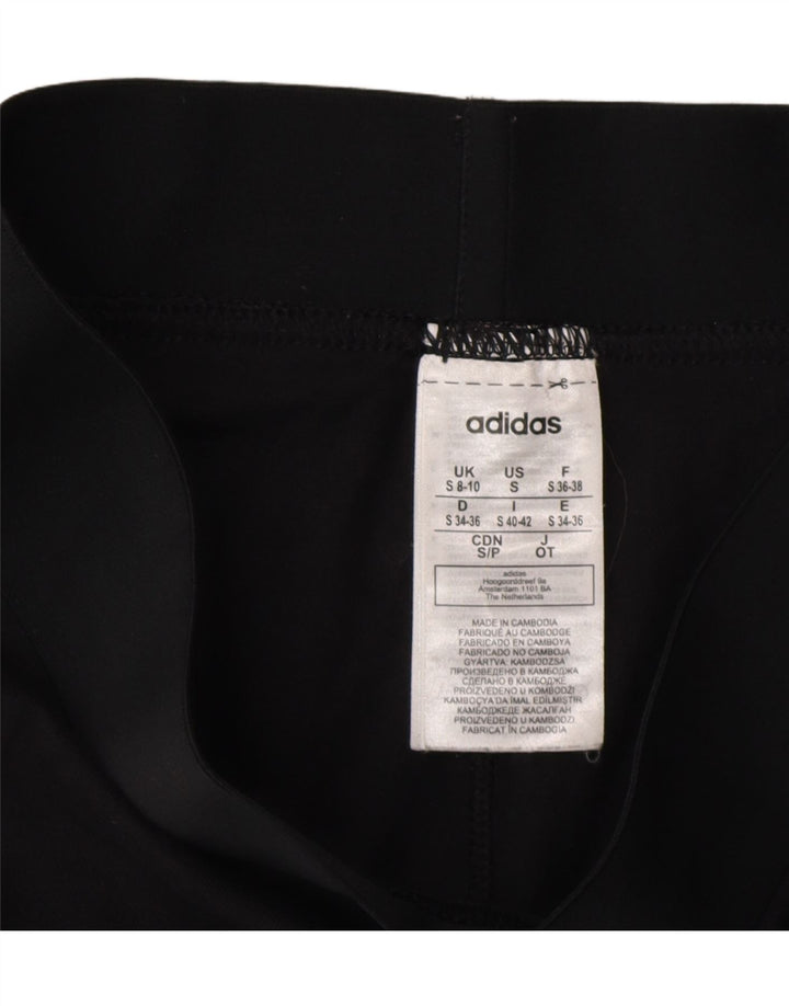 Leggings da donna ADIDAS UK 8/10 piccolo cotone nero
