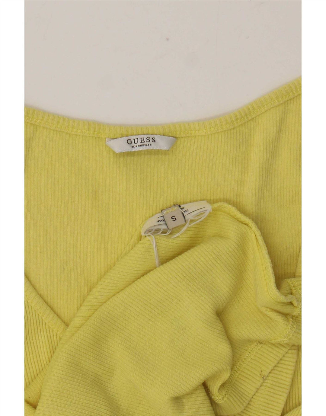 Canotta grafica da donna Guess UK 10 piccola gialla