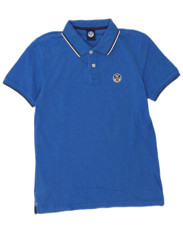Polo da uomo North Sails Small in cotone blu