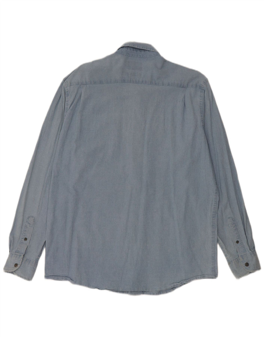 Camicia di jeans da uomo Wrangler grande in cotone blu