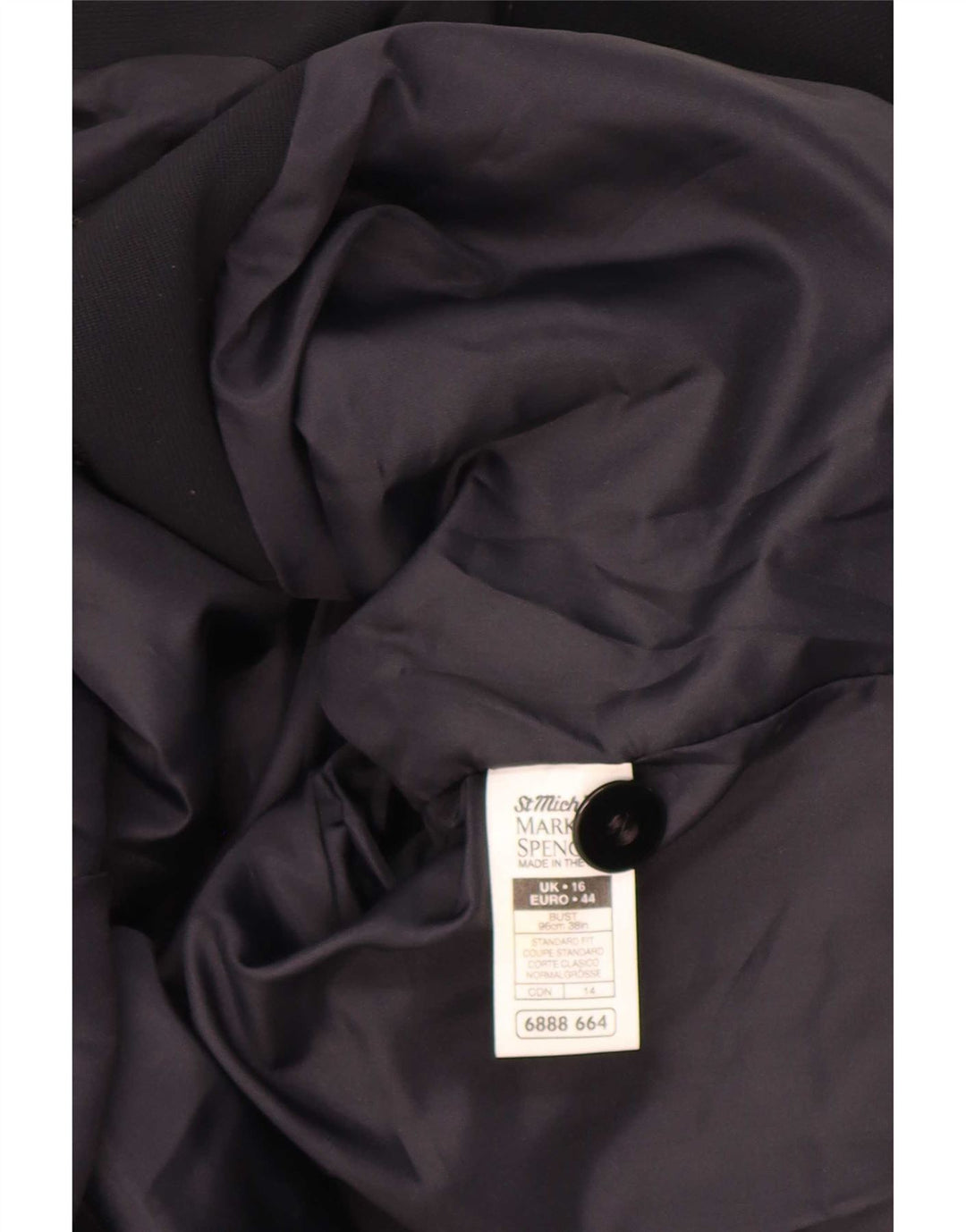 Giacca blazer a 4 bottoni Marks & Spencer da donna St. Michael UK 16 grande nera