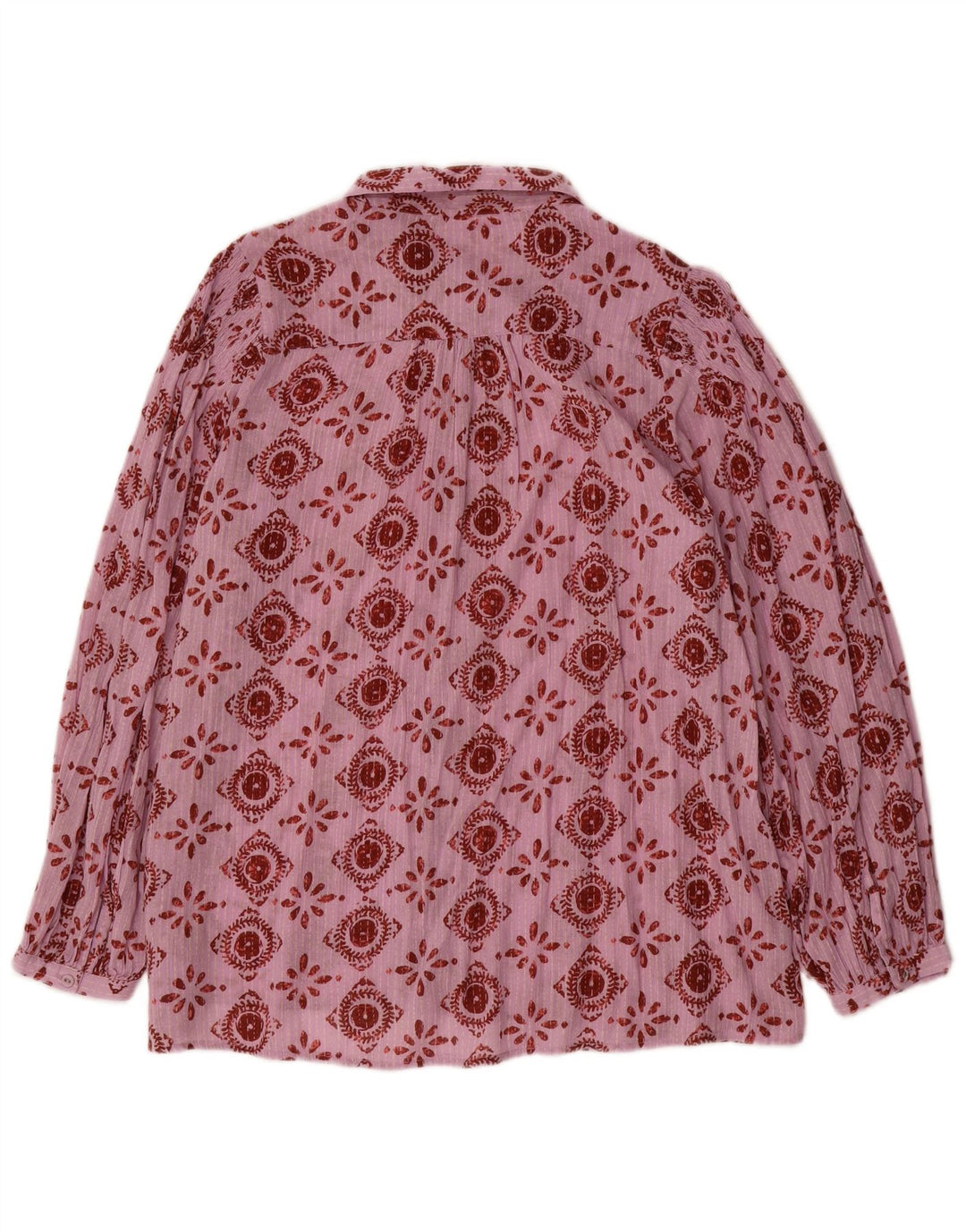 Camicia oversize da donna Fat Face UK 14 Cotone geometrico rosa medio