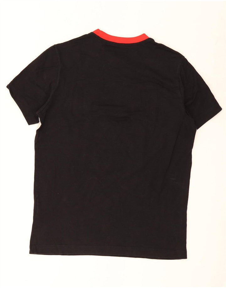 T-shirt grafica da uomo Champion Top in cotone color block medio nero