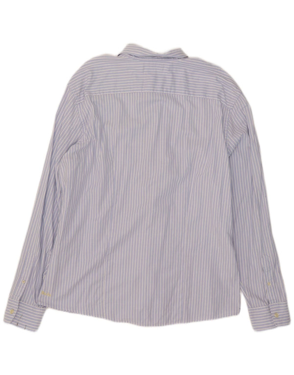 Camicia Uomo La Martina 3XL Cotone Gessato Blu