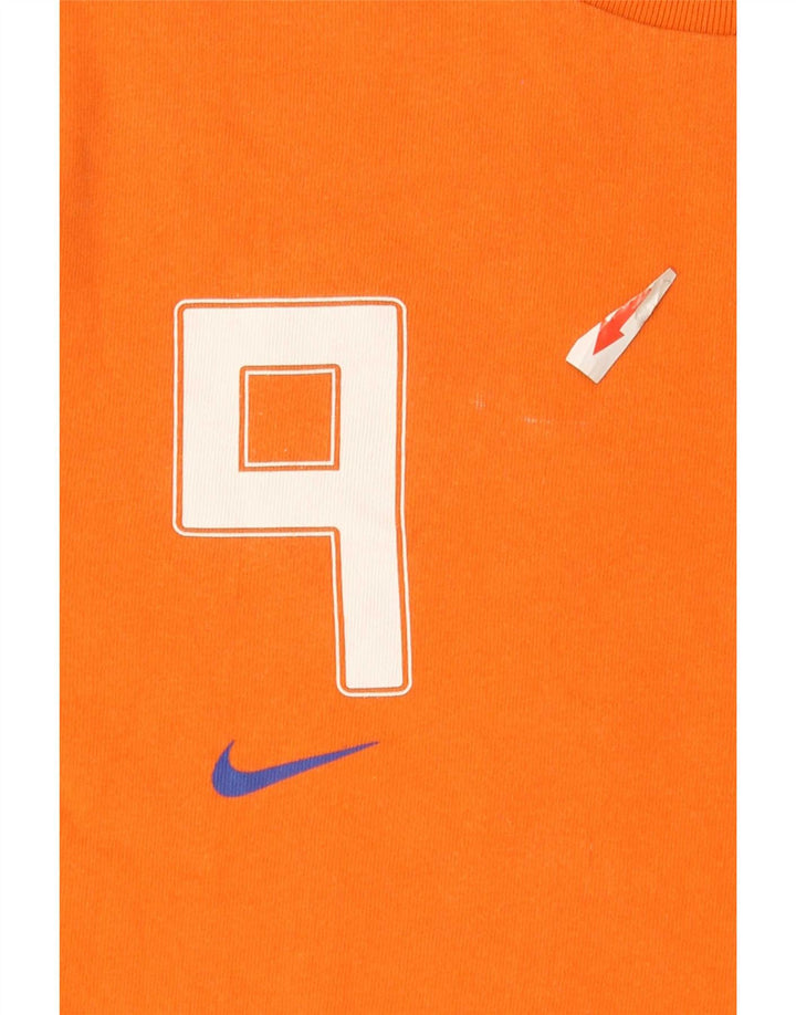 T-shirt grafica Nike KNVB da uomo in cotone arancione medio