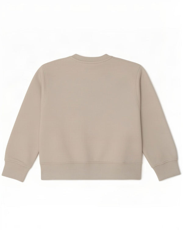 Felpa corta da donna Zara UK 10 piccola in cotone bianco