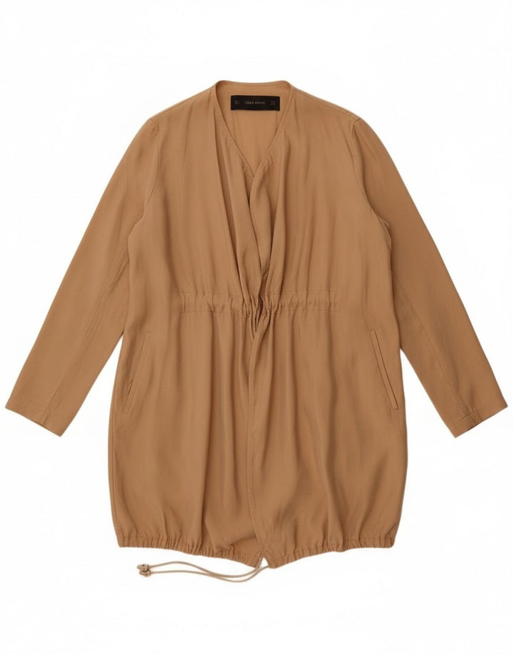 Cappotto Zara Donna UK 10 Small Beige Modal