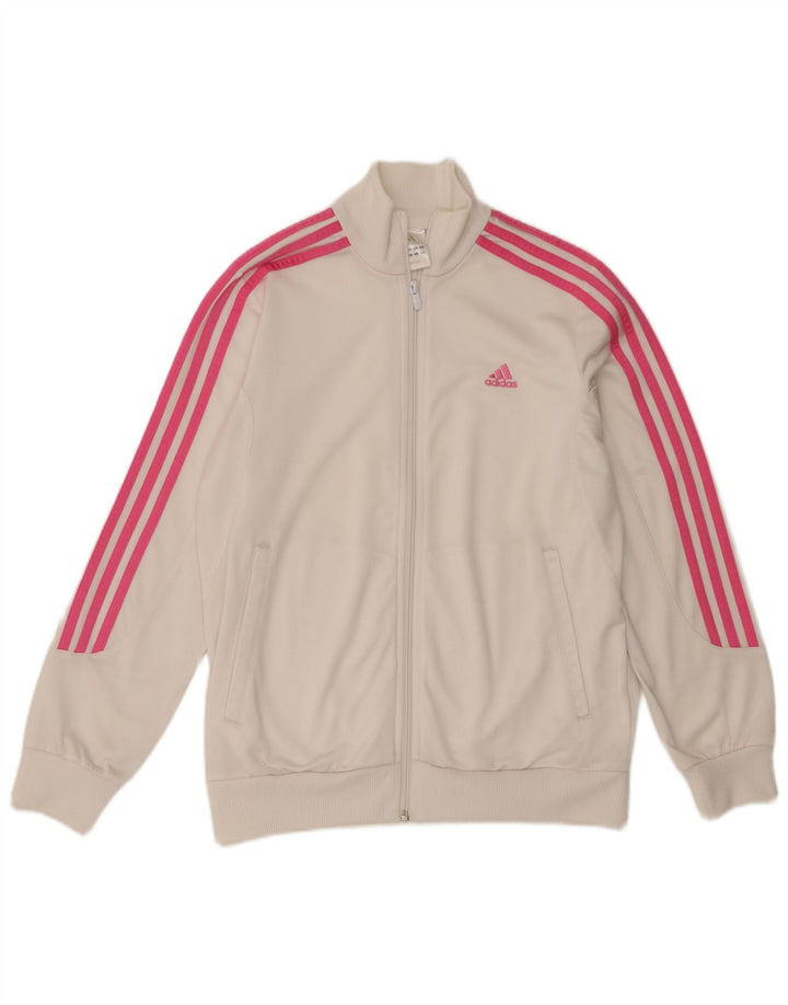 Giacca Top Tuta Adidas Bambina 13-14 Anni Poliestere Bianco