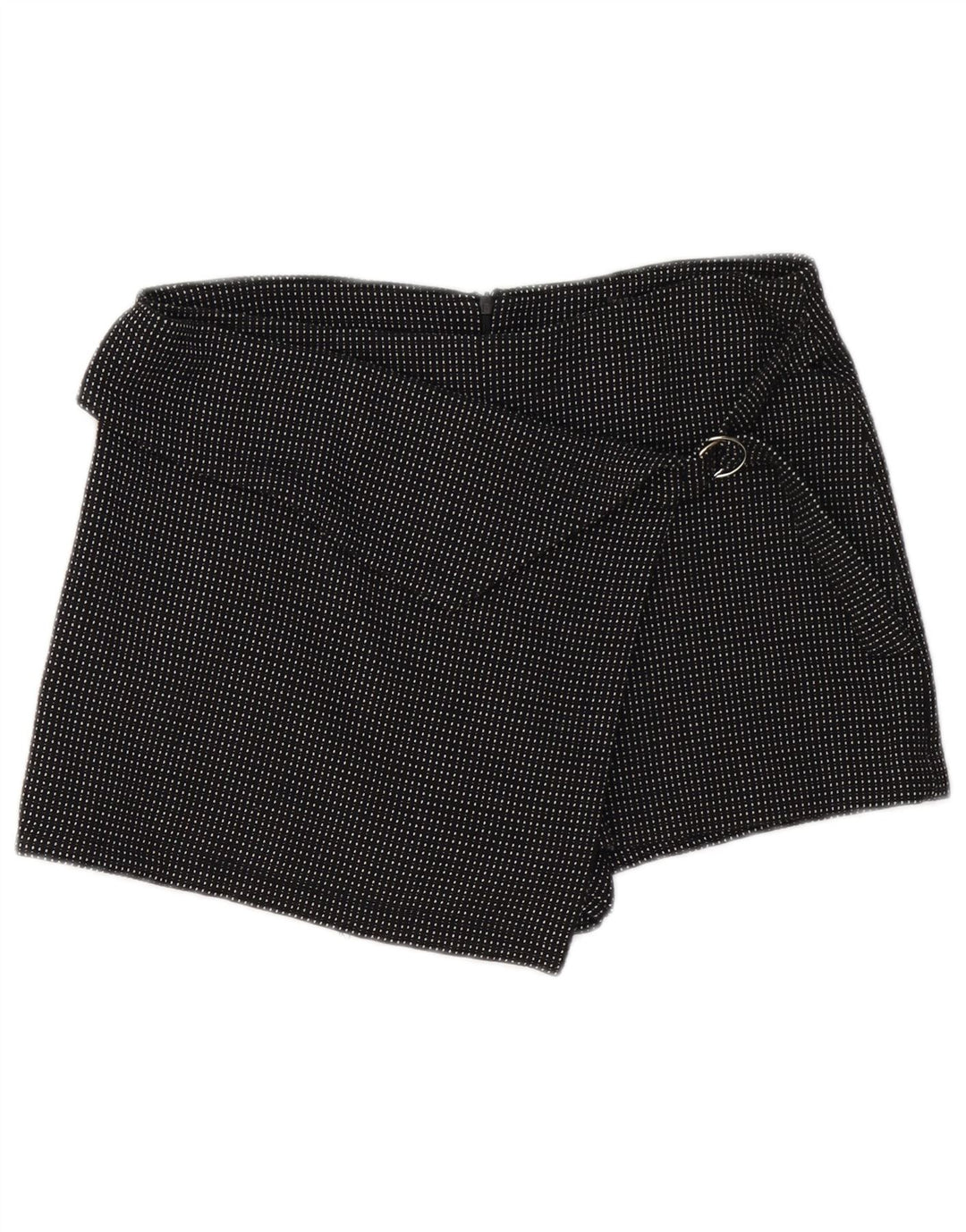 Gonna mini avvolgente da donna Zara media W30 nera geometrica