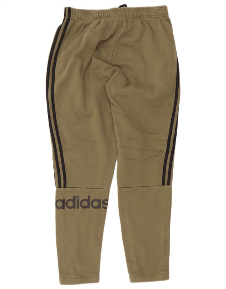 Pantaloni da tuta con grafica Adidas da uomo in cotone kaki medio