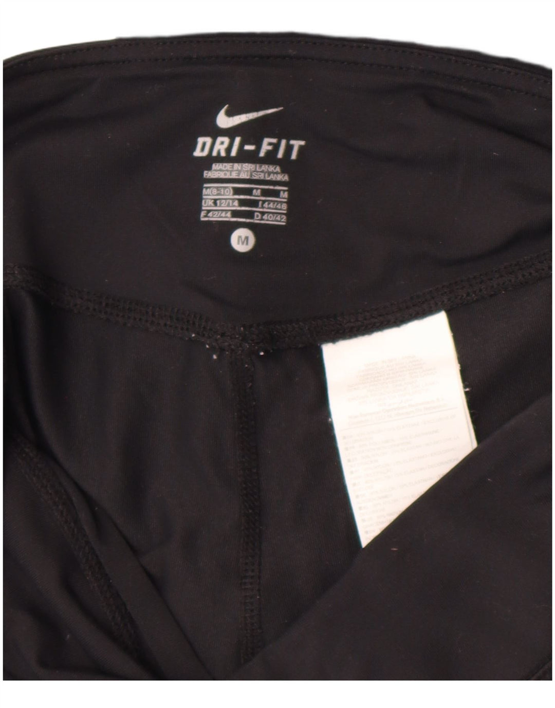 Leggings Capri da donna Nike UK 12/14 nylon nero medio