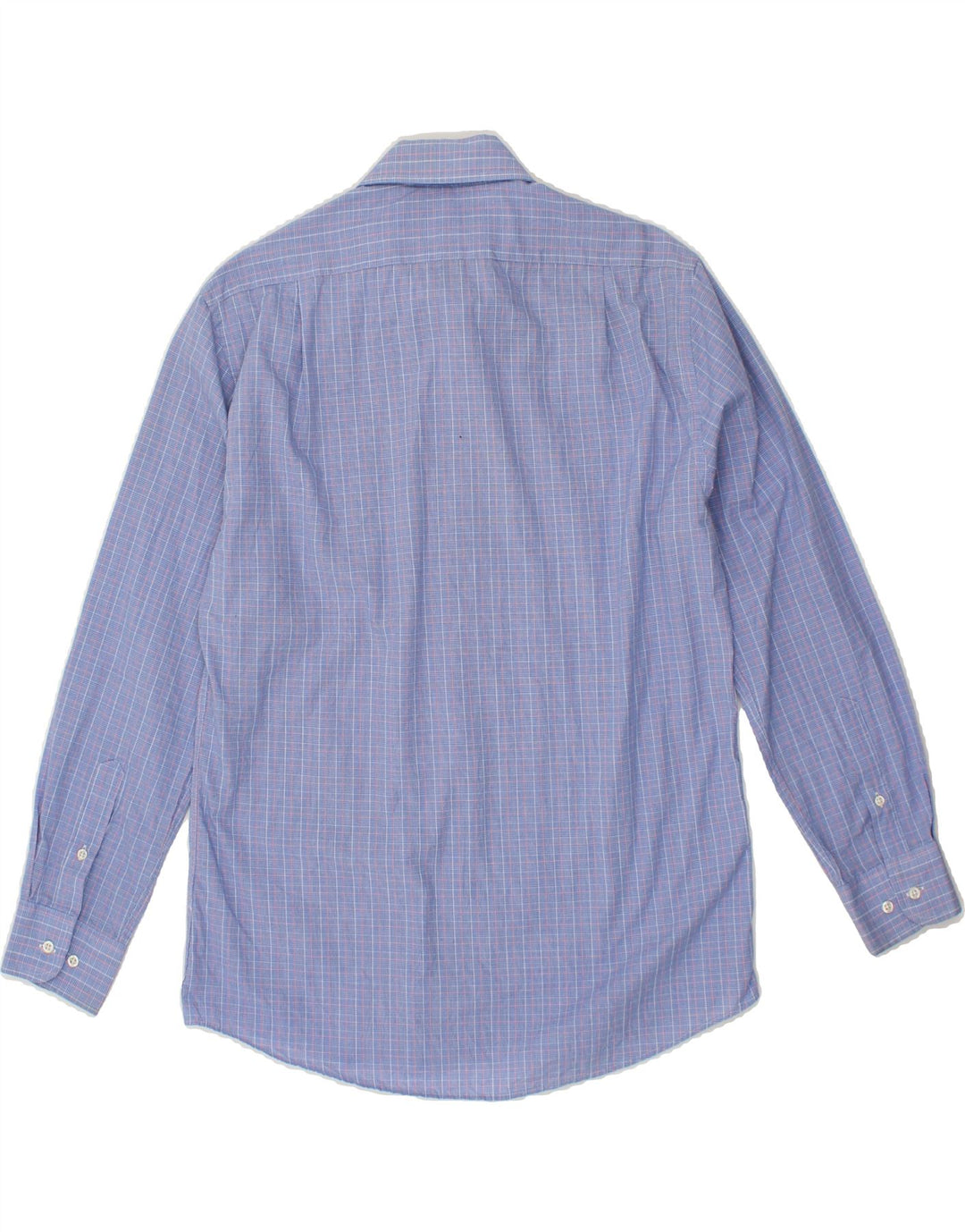DOCKERS Mens Fitted Shirt Size 15 15 1/2 Medium Blue Check Cotton Vintage Dockers and Second-Hand Dockers from Messina Hembry 