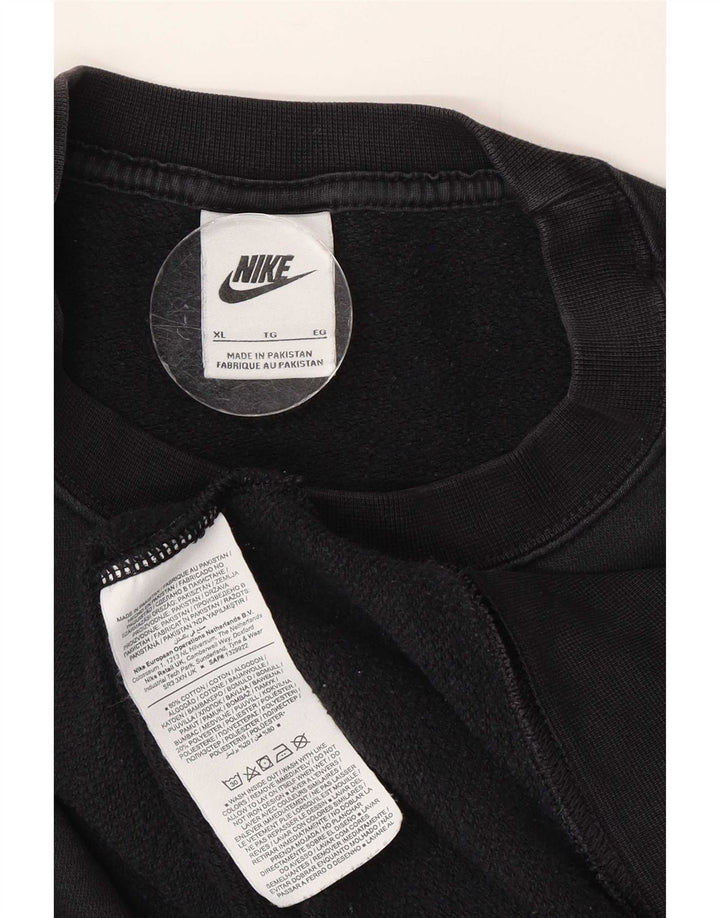 Felpa oversize da donna Nike Jumper UK 18 XL cotone nero