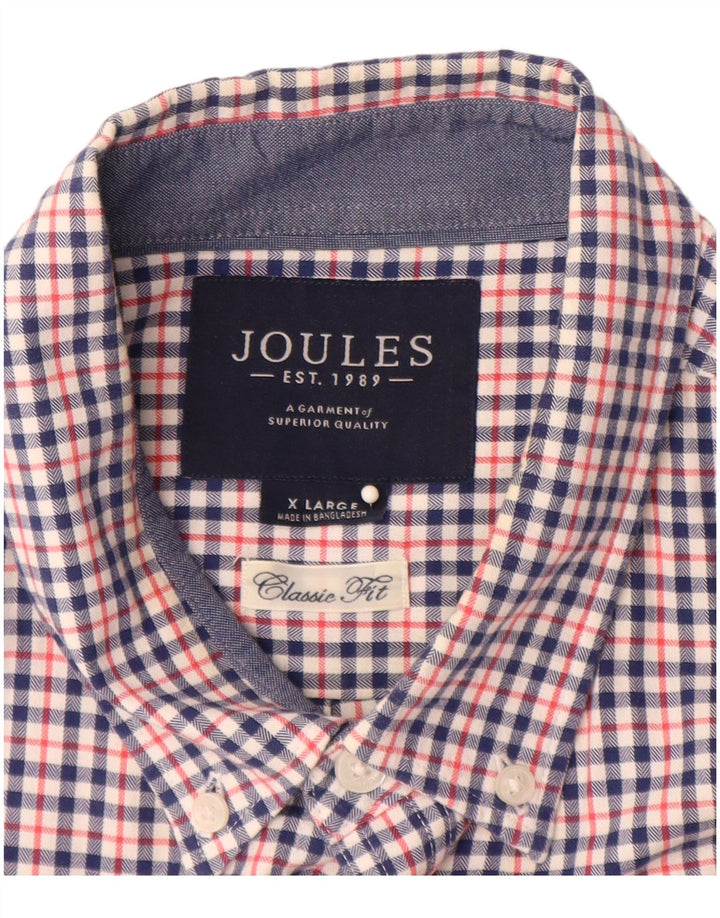 JOULES Camicia da uomo in flanella dal taglio classico XL in cotone a quadretti multicolore
