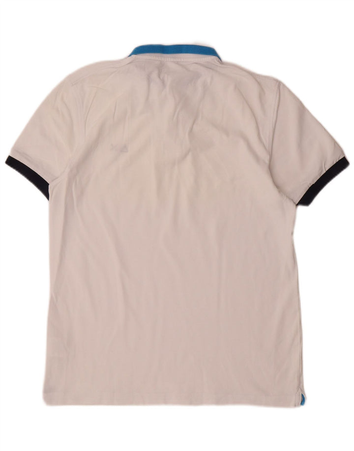 Polo da uomo Sun68 in cotone color block bianco medio