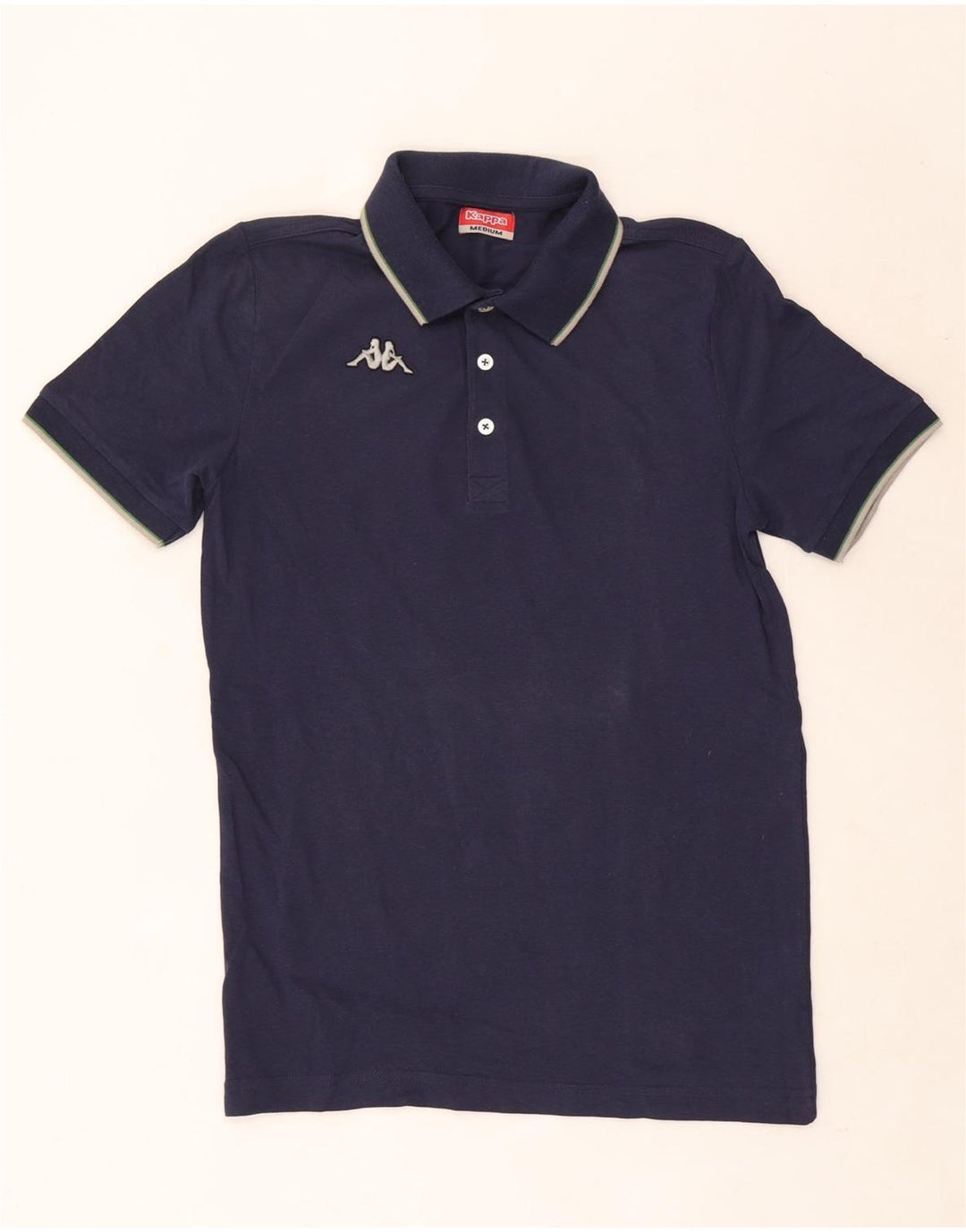 Polo Kappa Uomo Media Cotone Blu Navy