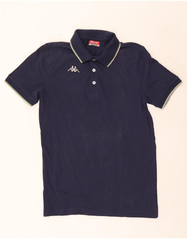 Polo Kappa Uomo Media Cotone Blu Navy