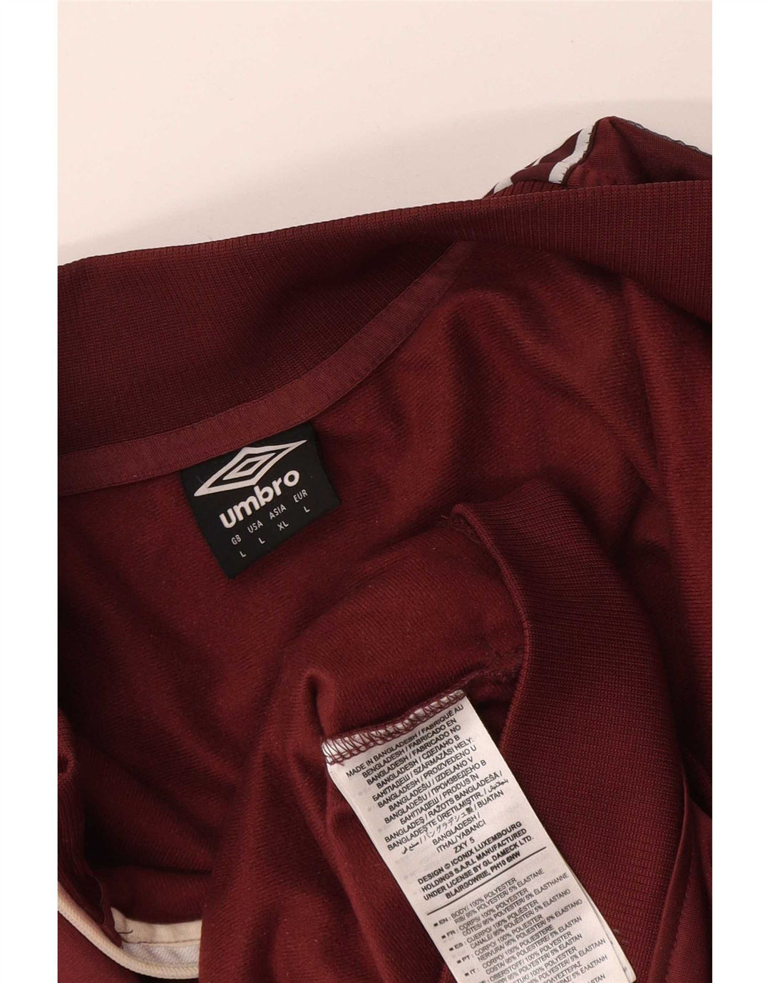 Giacca da tuta grafica da donna Umbro UK 16 Large Bordeaux Poliestere