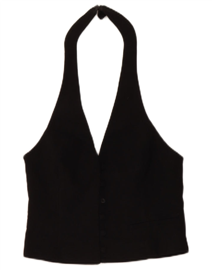 Top corto da donna Zara UK 12 viscosa nera media