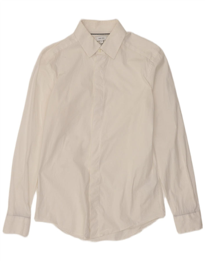 Camicia Reiss Slim Fit da uomo piccola in cotone bianco