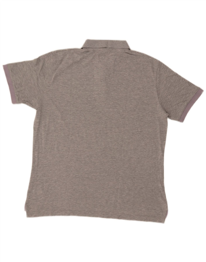 Polo grafica da uomo Carrera XL in cotone chiazzato grigio