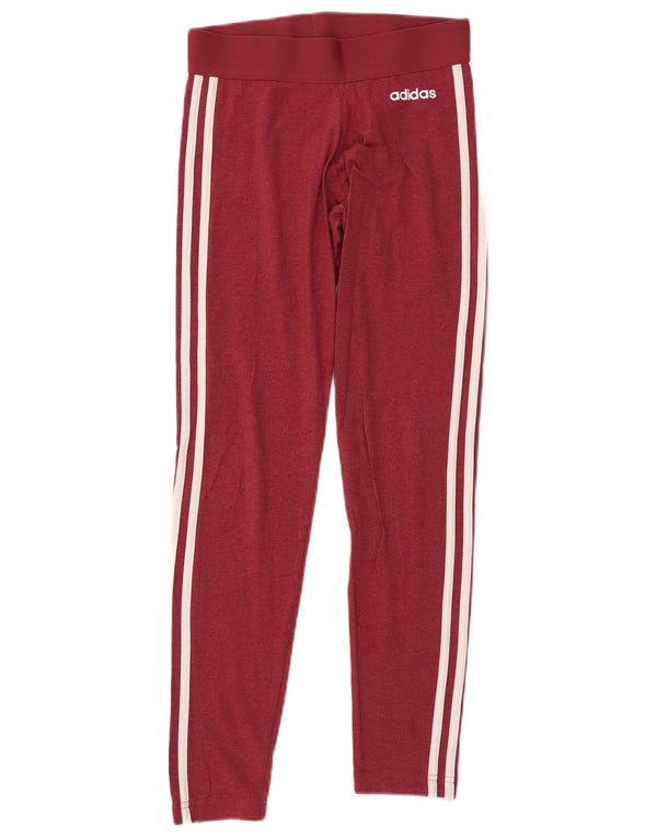 Leggings da donna ADIDAS UK 8/10 Piccolo cotone bordeaux