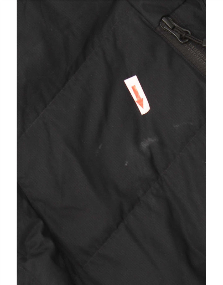Cappotto imbottito con cappuccio Nike da uomo UK 40 grande poliestere nero