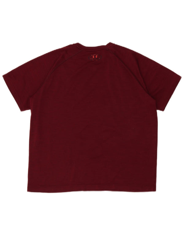 Maglietta Under Armour da uomo Heat Gear Top Borgogna media
