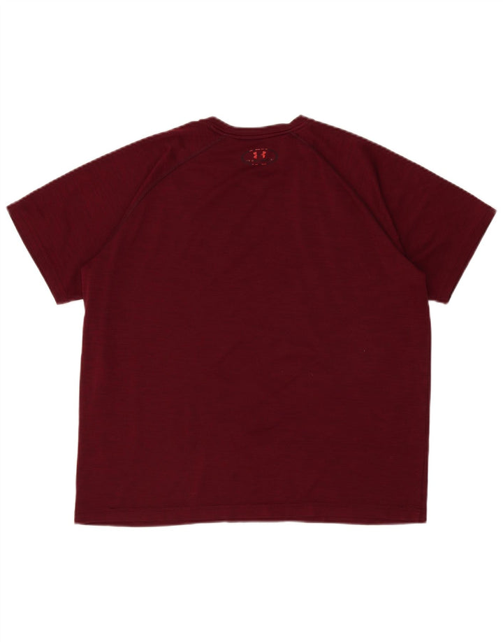 Maglietta Under Armour da uomo Heat Gear Top Borgogna media