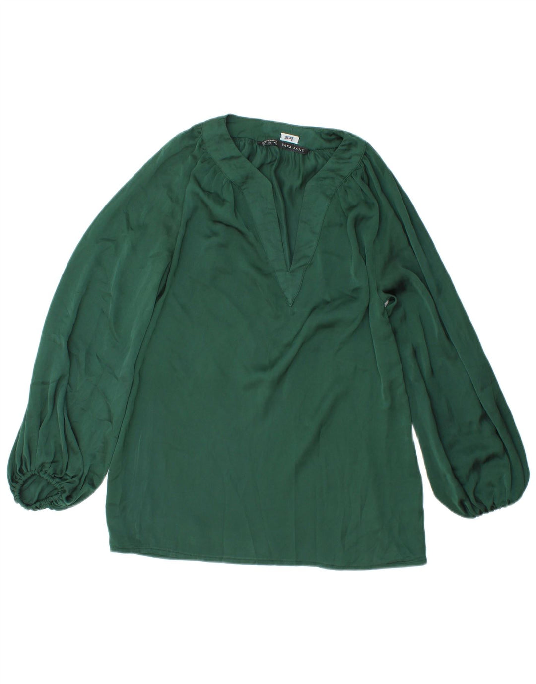 Camicetta a maniche lunghe da donna Zara UK 6 XS Verde
