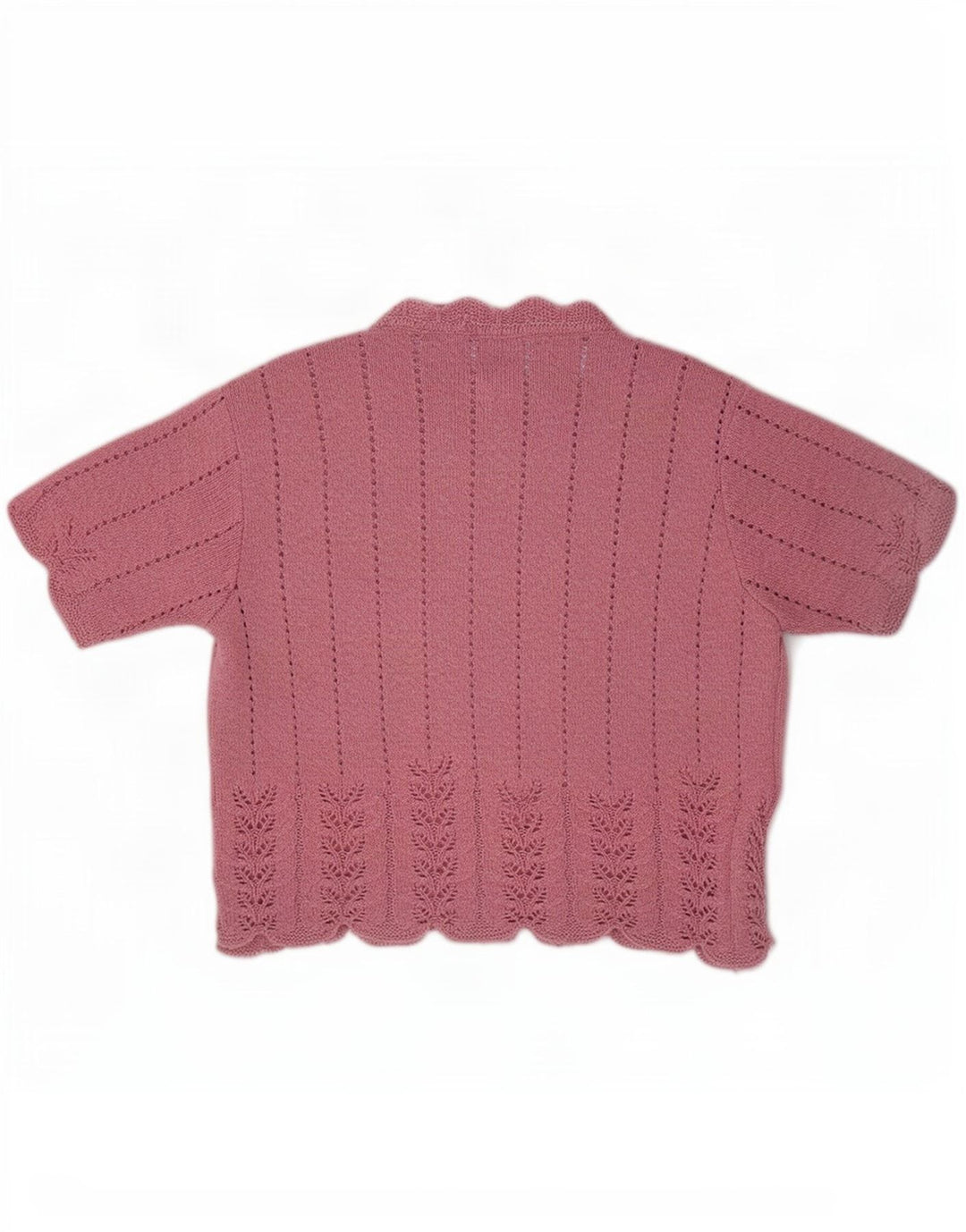Maglione maglione girocollo a maniche corte da donna St Michael UK 14 Rosa medio