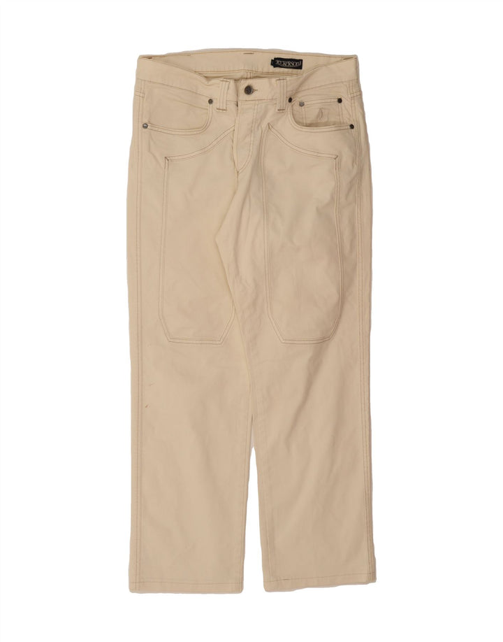 JECKERSON Womens Straight Jeans W36 L29 Beige Cotton Vintage Jeckerson and Second-Hand Jeckerson from Messina Hembry 