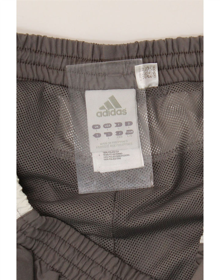 Pantaloni da tuta da uomo ADIDAS grandi in poliestere color block grigio