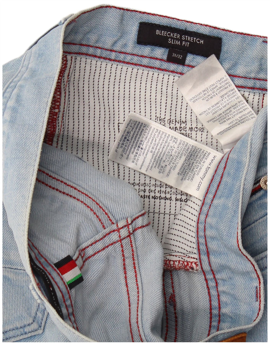 Tommy Hilfiger Uomo Bleecker Slim Jeans W31 L29 Cotone Blu