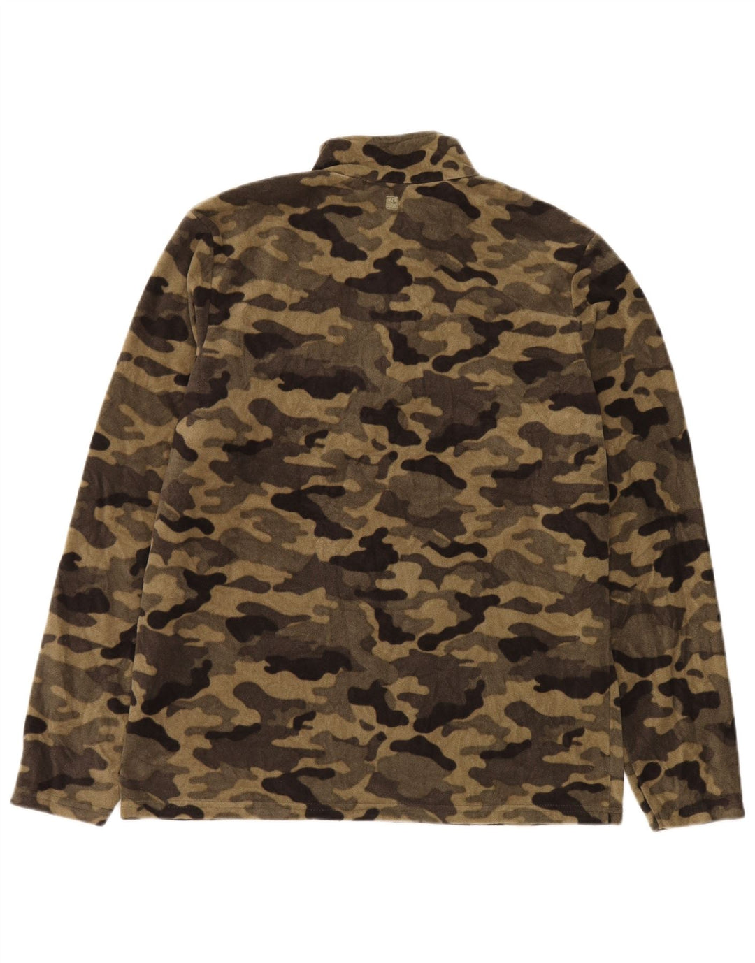 Maglione in pile da uomo con collo con zip Mountain Warehouse Beige medio mimetico