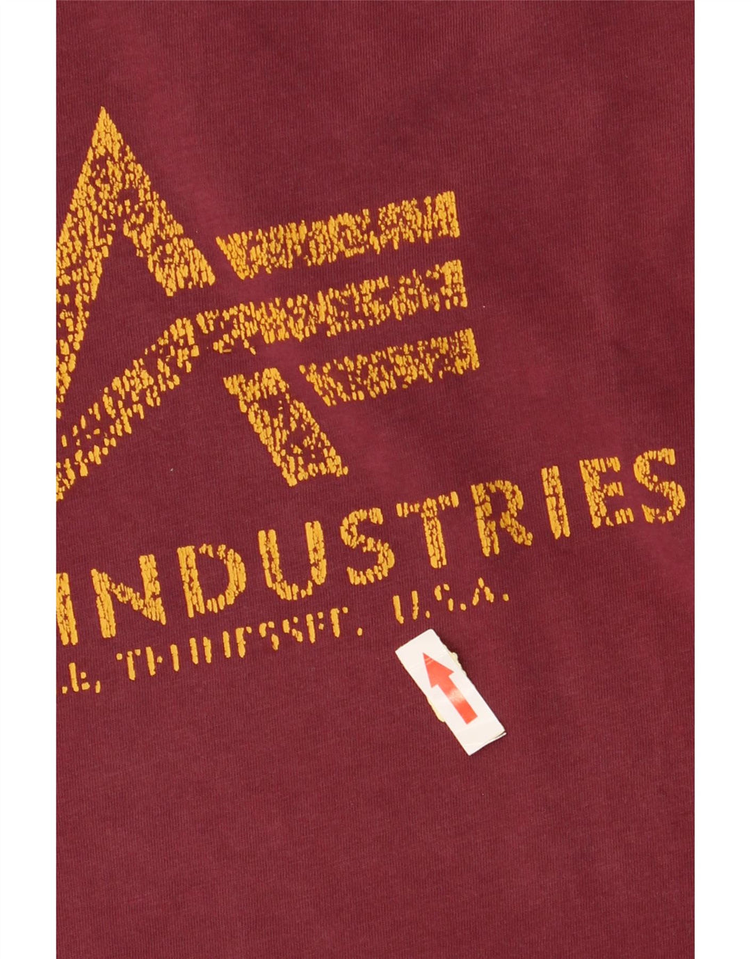 ALPHA INDUSTRIES T-shirt grafica da donna Top UK 14 Cotone bordeaux medio