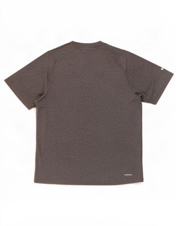 T-shirt Adidas Aeroready da uomo Top XL poliestere chiazzato grigio