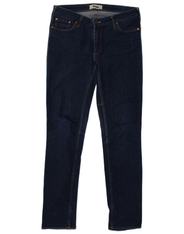 ACNE Womens Skinny Jeans W31 L32 Navy Blue Cotton