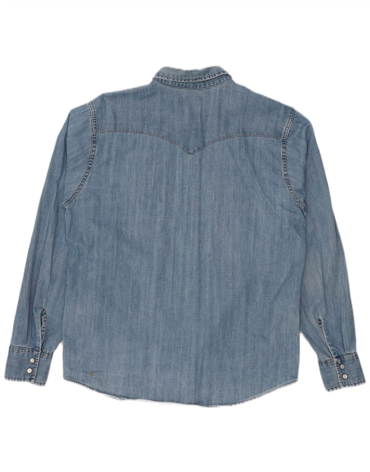 LEVI'S Camicia di jeans da uomo grande in cotone blu