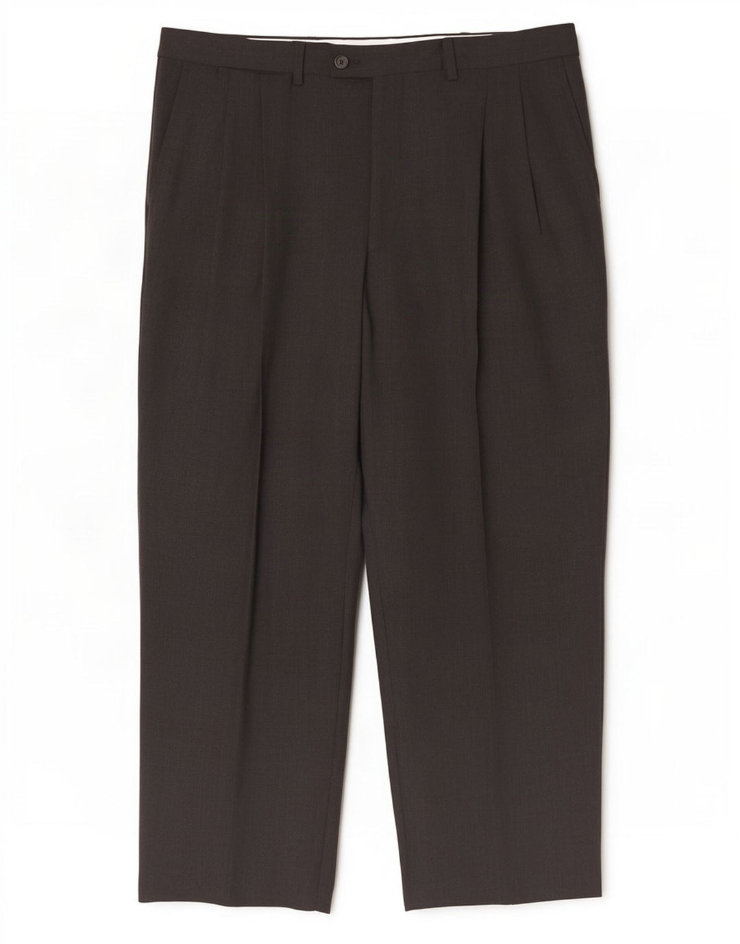 Pantaloni da completo da uomo Lacoste con pegging taglia 46 grande W36 L27 lana grigia