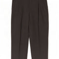 Pantaloni da completo da uomo Lacoste con pegging taglia 46 grande W36 L27 lana grigia