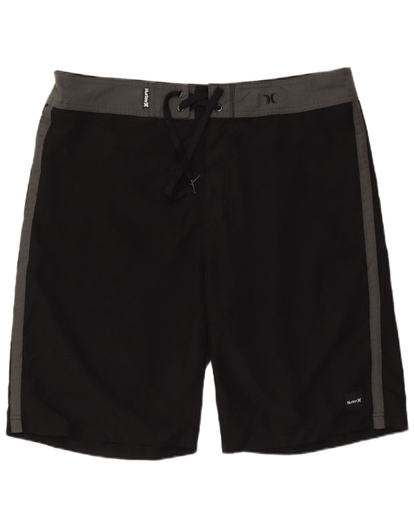 Hurley Mens Swimming Shorts Large  Black Colourblock Polyester